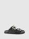 Chinelos com Apliques em Preto